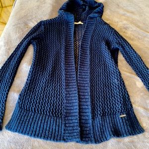 Xs navy blue Hollister jacket with hood